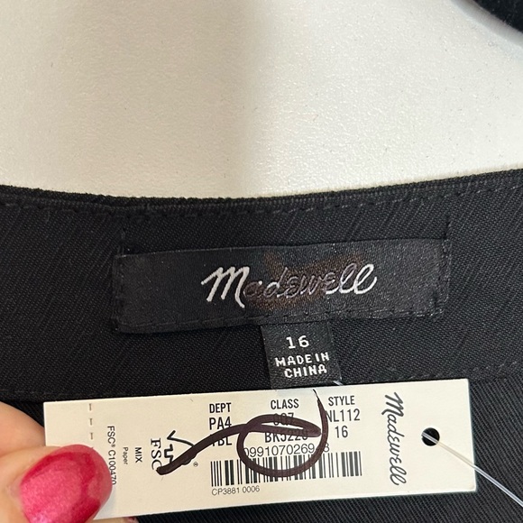 MADEWELL Pleated-Waist True-Wrap Mini Dress - Picture 6 of 7